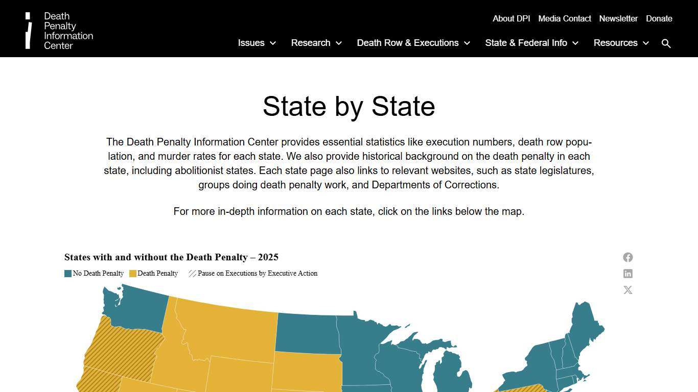 State by State | Death Penalty Information Center