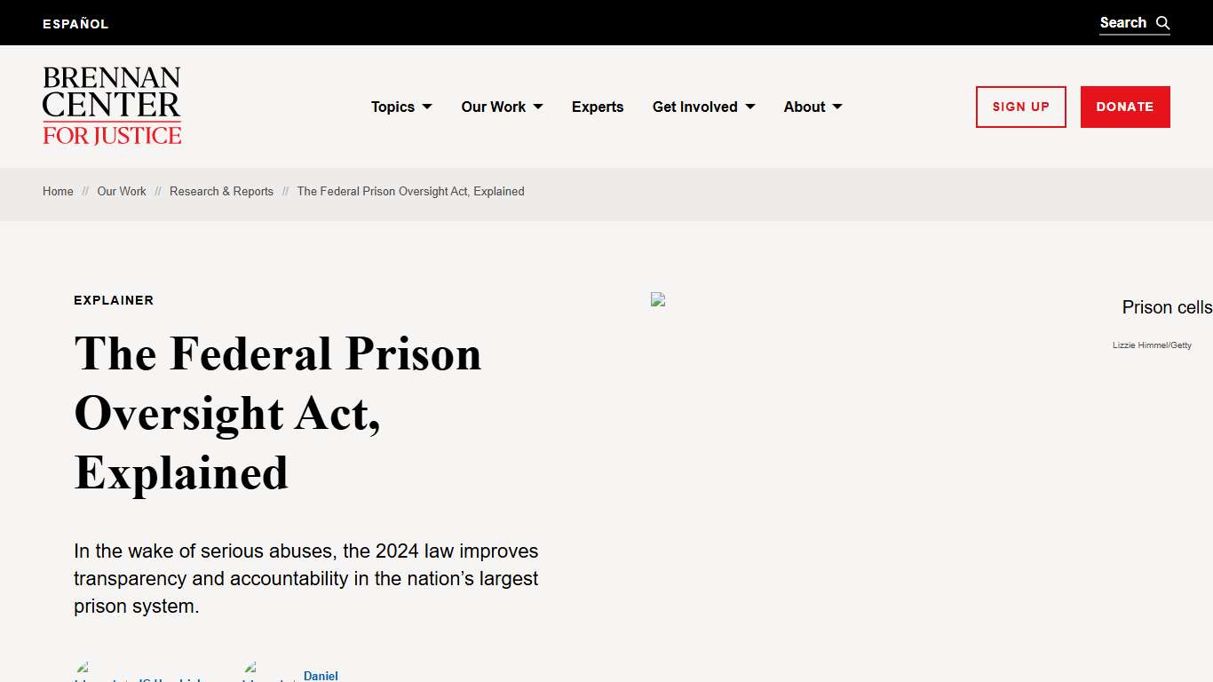 The Federal Prison Oversight Act, Explained | Brennan Center for Justice