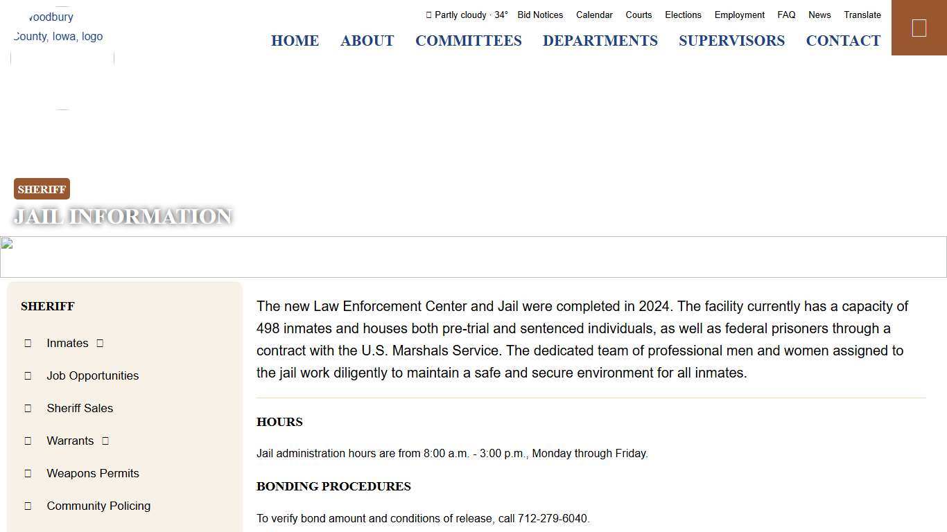 Jail Division - Sheriff - Woodbury County Government - Iowa